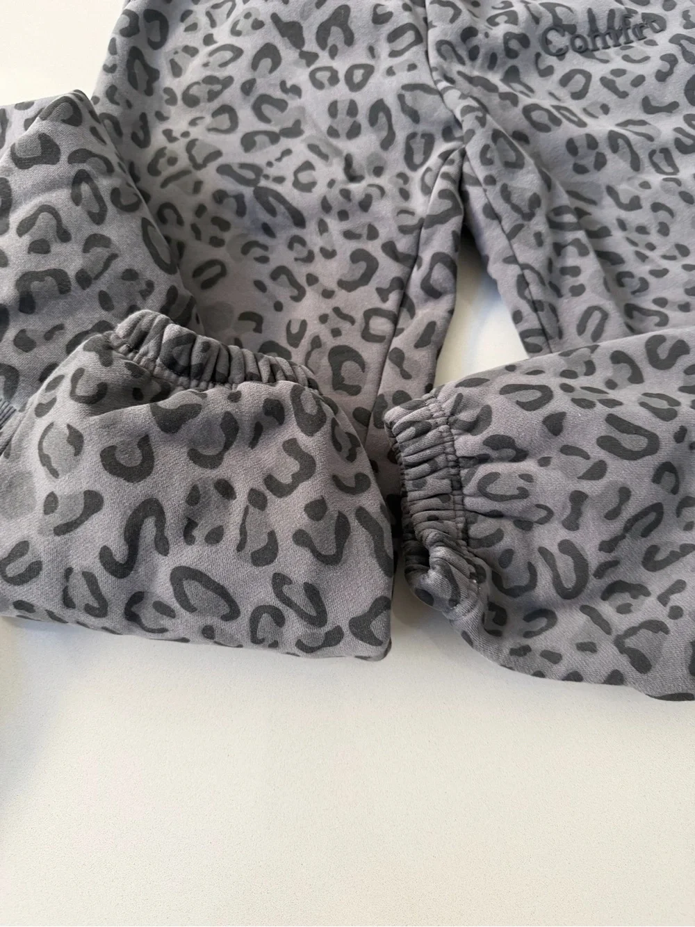 KIDS COMFRT Grey Leopard Print Hoodie & Jogger Set - Cozy Matching Outfit
